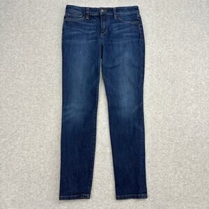 Joe's Jeans WMNS 28 Dark Wash Denim Ellen Skinny Mid Rise Stretchy Ankle Zip Fly